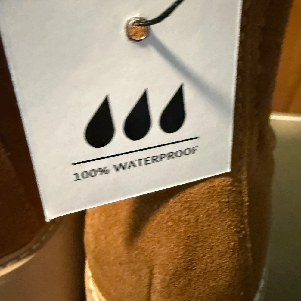 Boots Dolce Vita 9.5  Hawk H2O Waterproof Suede Chelsea Lugs ‎ Brown NIB